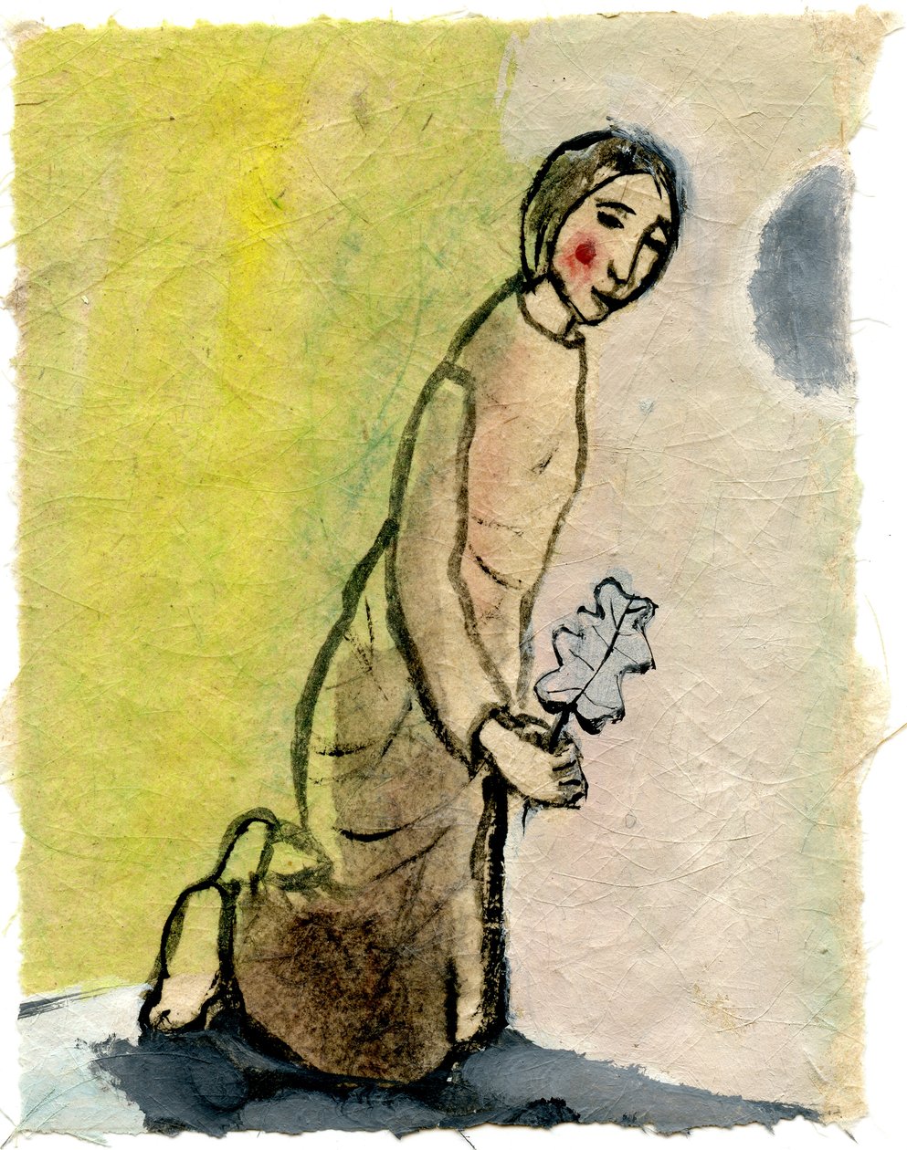 Meşe Yaprağı, 2005, (kağıt üzeri yağlı boya) by Gigi Sudbury