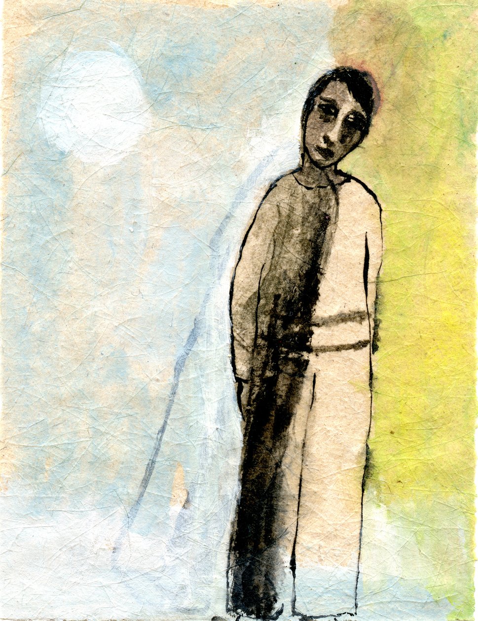 Gölge, 2005, (kağıt üzeri yağlı boya) by Gigi Sudbury