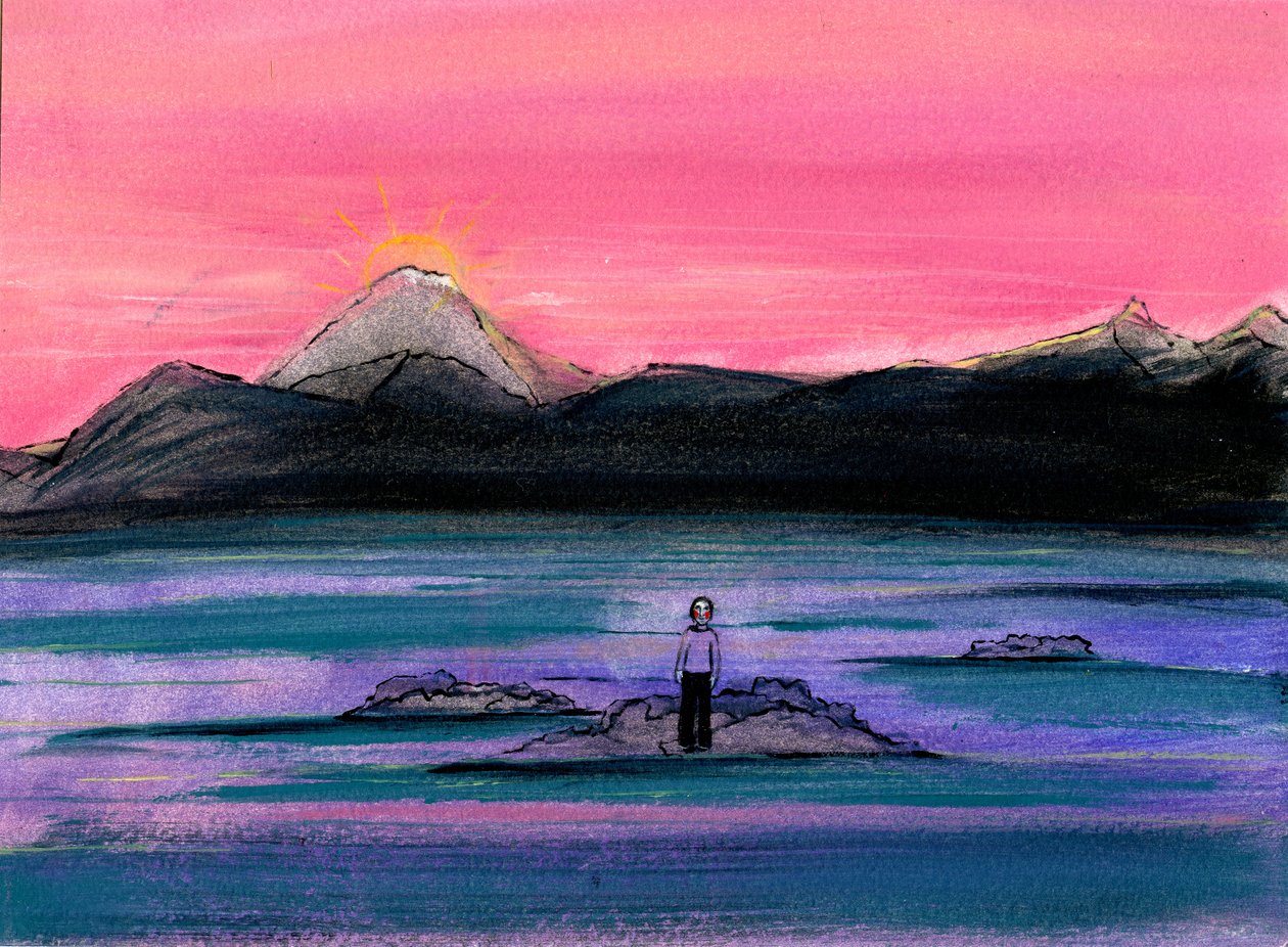 Yabancı Bir Ülkede Gün Batımı İçin Çalışma, 2004, by Gigi Sudbury