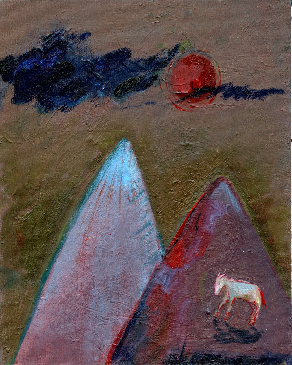 Kızıl Ay Gecesinde Mavi Bulutlar, 2016, by Gigi Sudbury