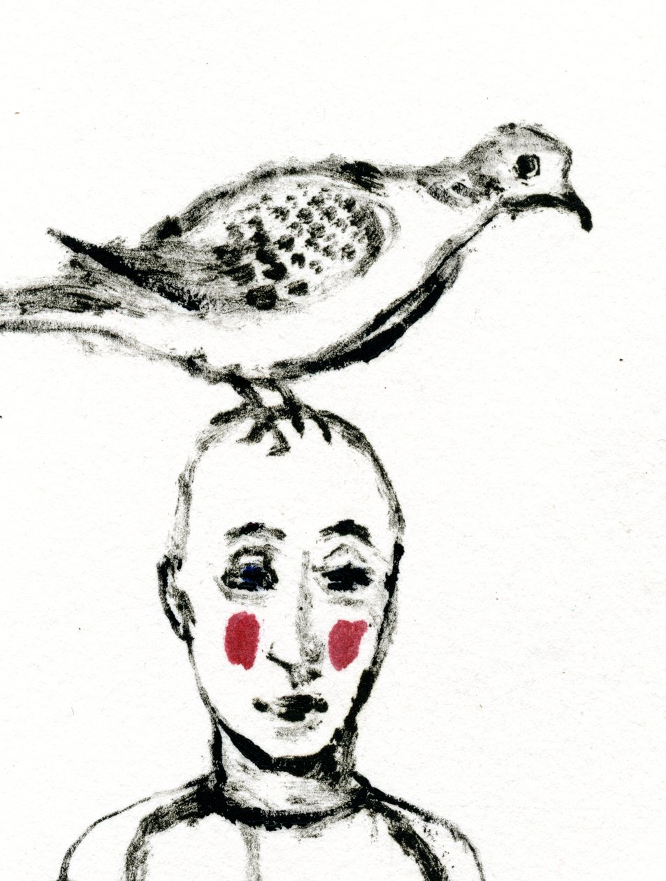 Eve Dönüş,2017, (kağıt üzerine yağlı boya) by Gigi Sudbury