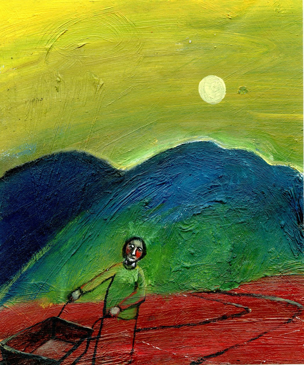 İhtiyacım Olan Her Şeye Sahiptim, 2003 (kağıt üzerinde yağlı boya) by Gigi Sudbury