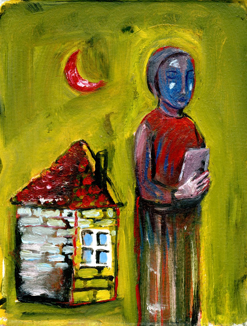 Letter,2017,(kağıt üzerine yağlı boya) by Gigi Sudbury