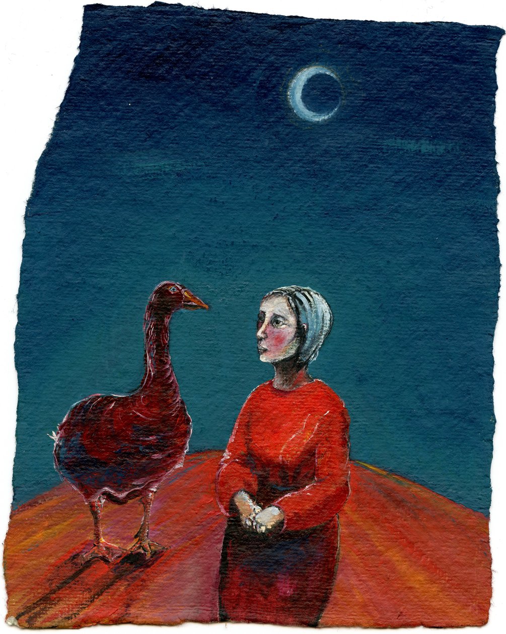 Kazım, 2004, (kağıt üzeri yağlı boya) by Gigi Sudbury