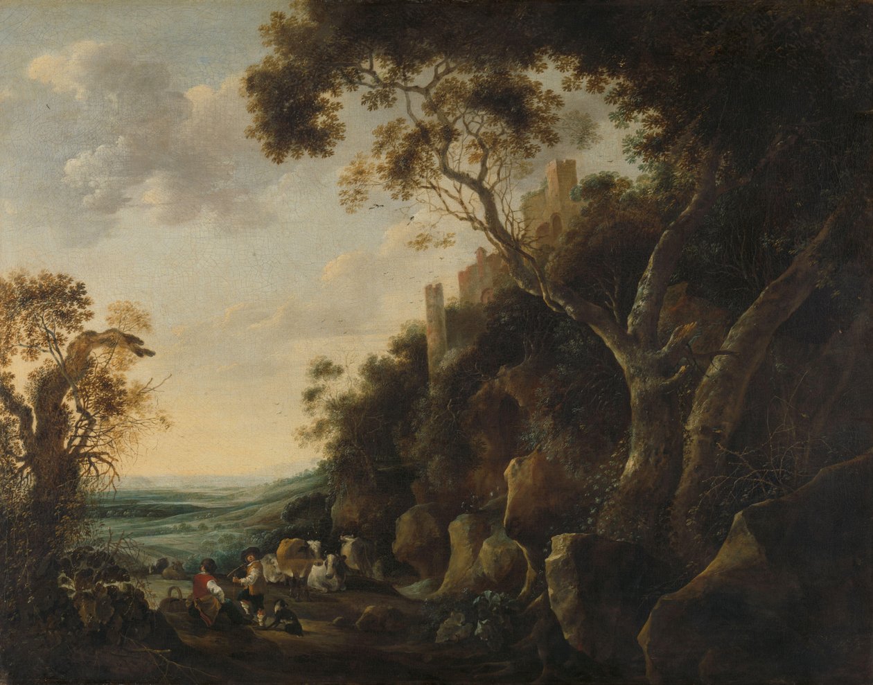 Çobanlarla Manzara by Gijsbert Gillisz de Hondecoeter
