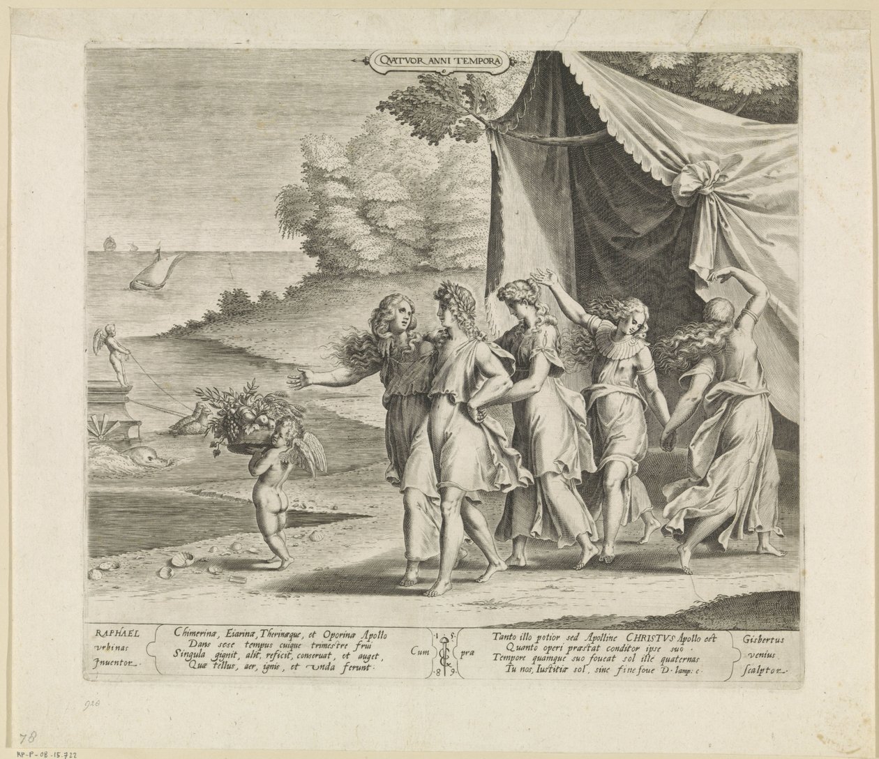 Apollo ve dört mevsim Quatro anni tempora (nesne üzerindeki başlık) by Gijsbert Van Veen