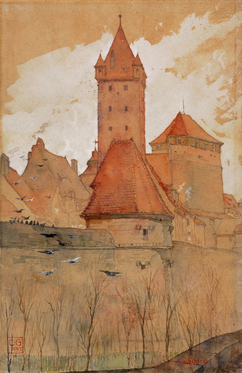 Şehir Duvarından Kuleler, Nürnberg by Gilbert Cass