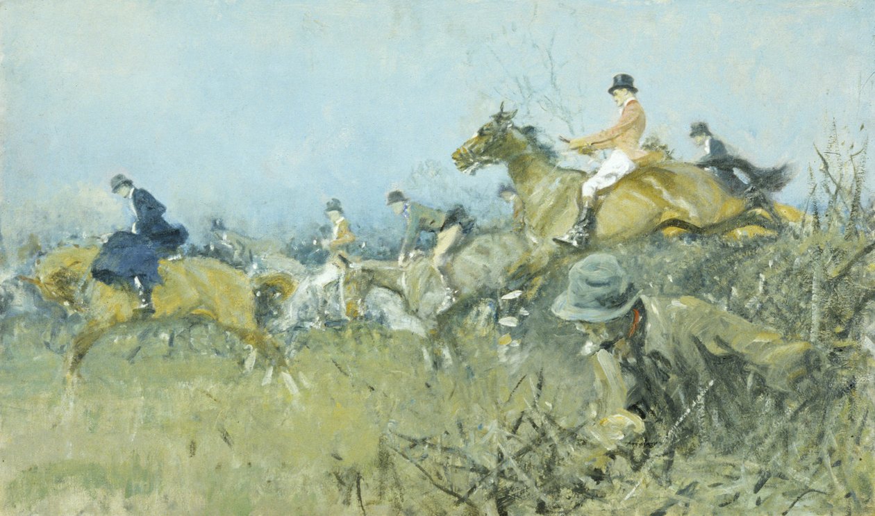 Av Sahnesi, Tam Ağlama (tuval üzerine yağlı boya) by Gilbert Holiday