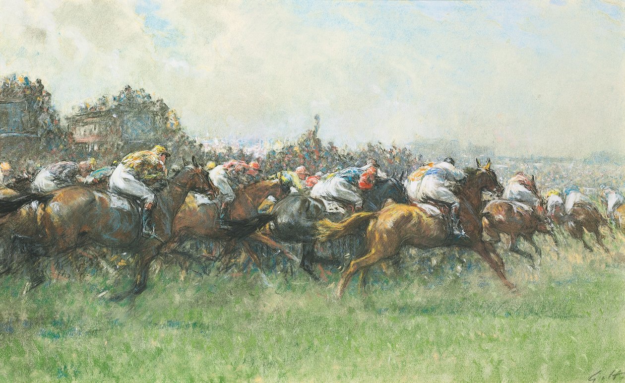 Tattenham Köşesi, Epsom Derbisi, by Gilbert Holiday