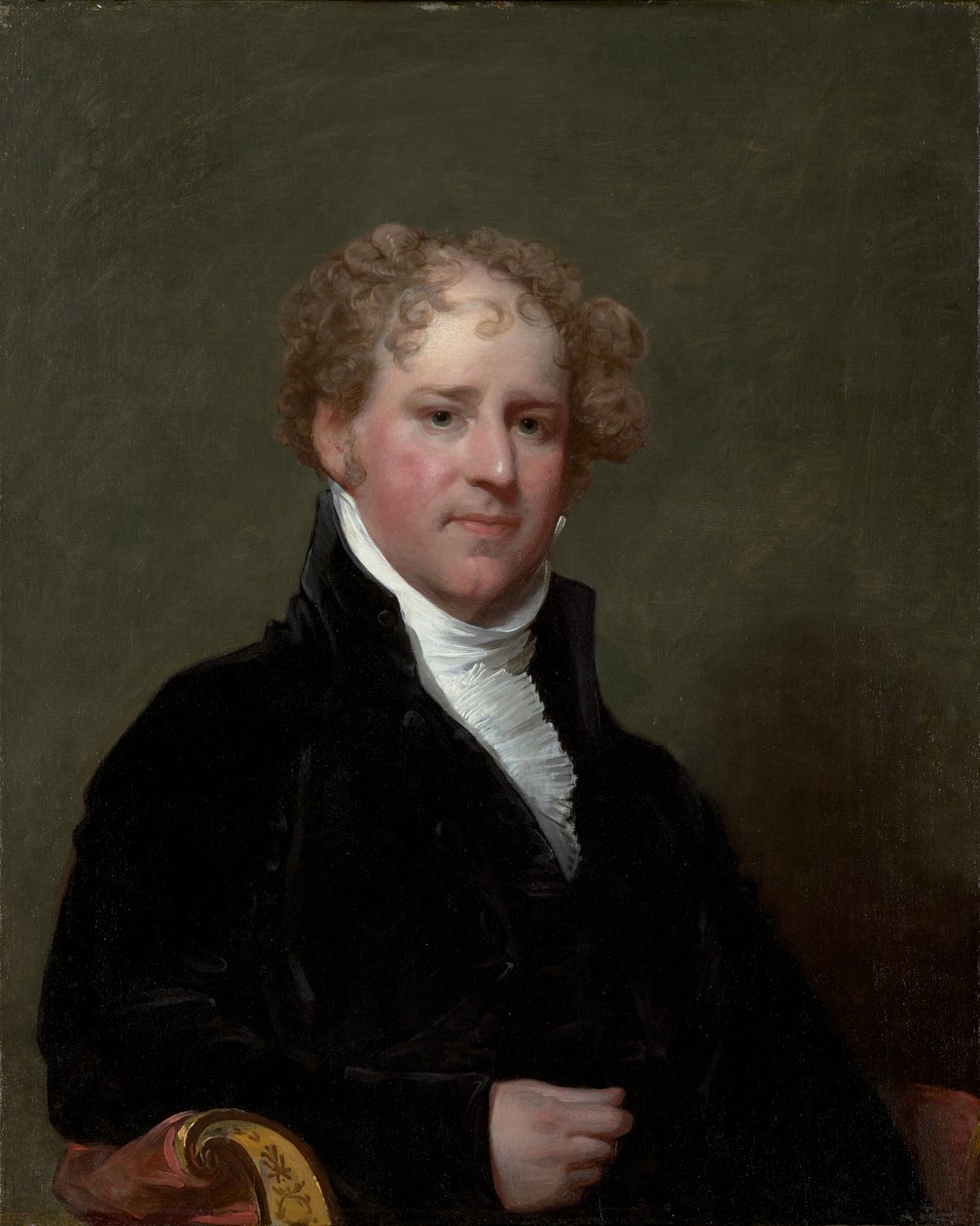 Charles Davis (1777-1821), c.1808-09 (ahşap panel üzerine yağlı boya) by Gilbert Stuart