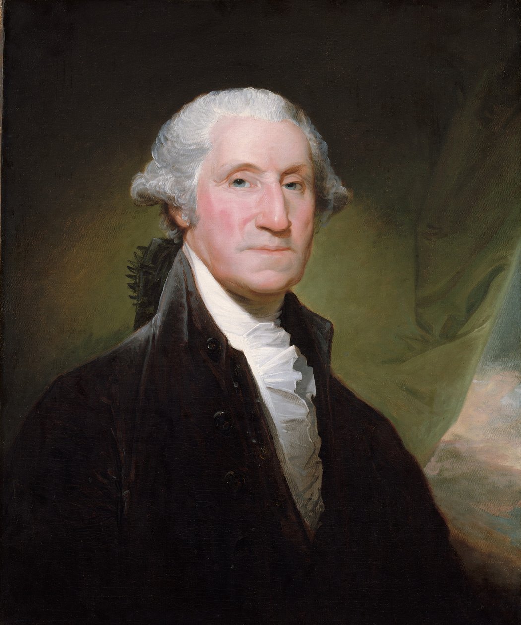 George Washington (1732-99) (tuval üzerine yağlı boya) by Gilbert Stuart