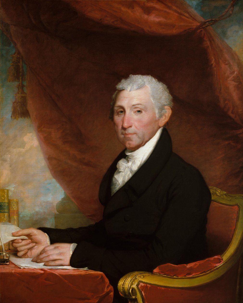 James Monroe, c.1820-22 (tuval üzerine yağlı boya) by Gilbert Stuart