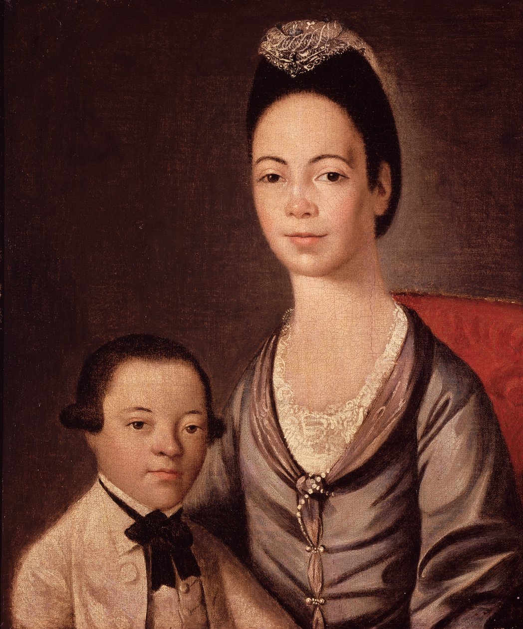 Bayan Aaron Lopez ve oğlu Joshua by Gilbert Stuart