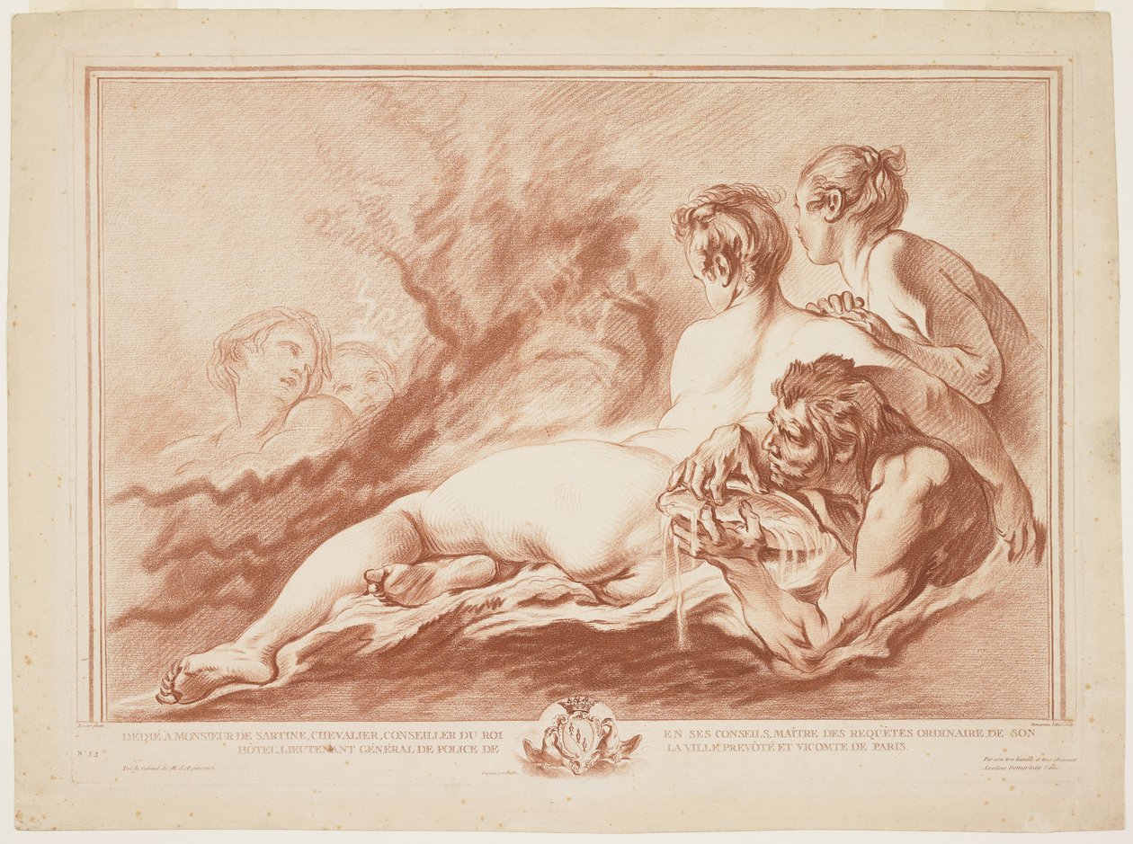 Nereidler ve Triton, c. 1762 by Giles Demarteau