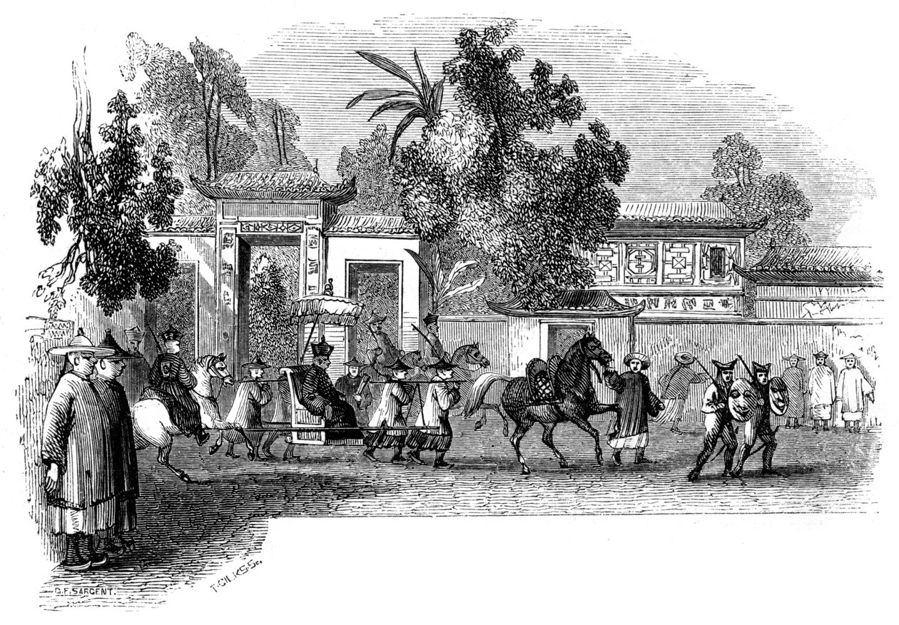 maiyetinin katıldığı bir genel valinin halk önüne çıkışı, 1847 by Giles