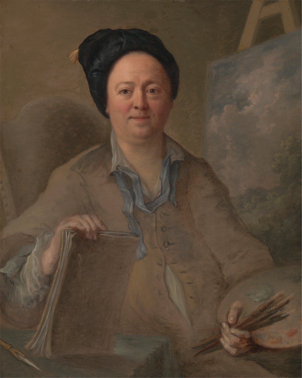 Bir manzara ressamının portresi, muhtemelen George Lambert by Giles Hussey