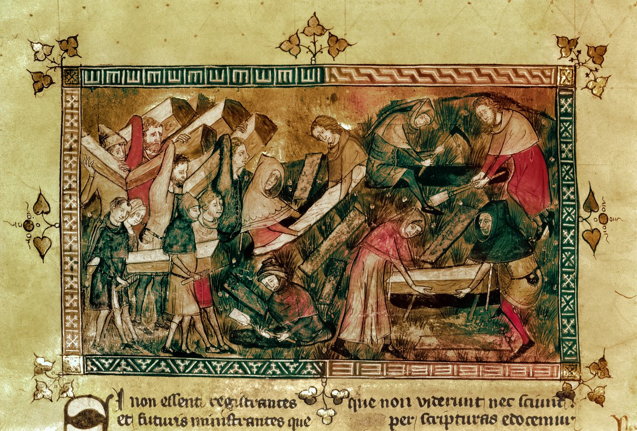 Tournai'de Kara Ölüm, 1349 (ayrıca bkz. 33793) by Gilles Le Muisit