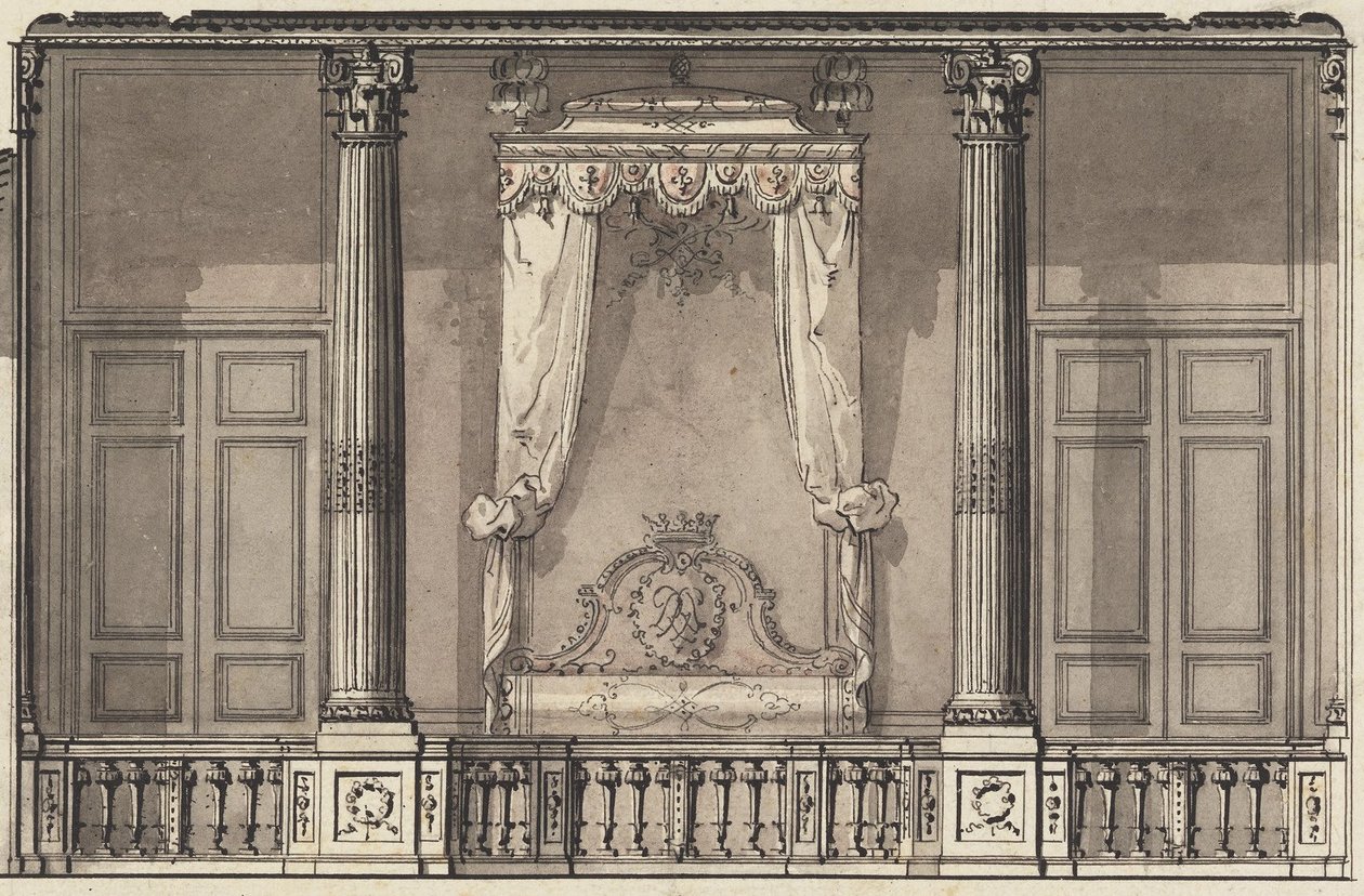 Duc dOrléans için Yatak Oyuk, Palais Royal, Paris by Gilles Marie Oppenord