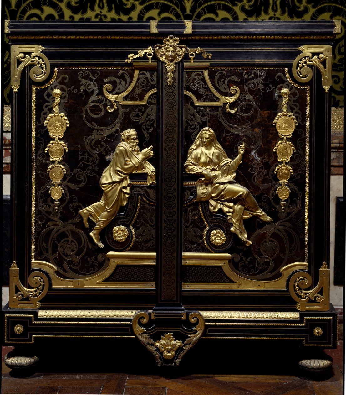 Mobilya Regence stili: Gilles Marie Oppenord (1672-1742) 18. yüzyıl Versailles, musee du şato tarafından gerçekleştirilen madeni paralı dolap by Gilles Marie Oppenord