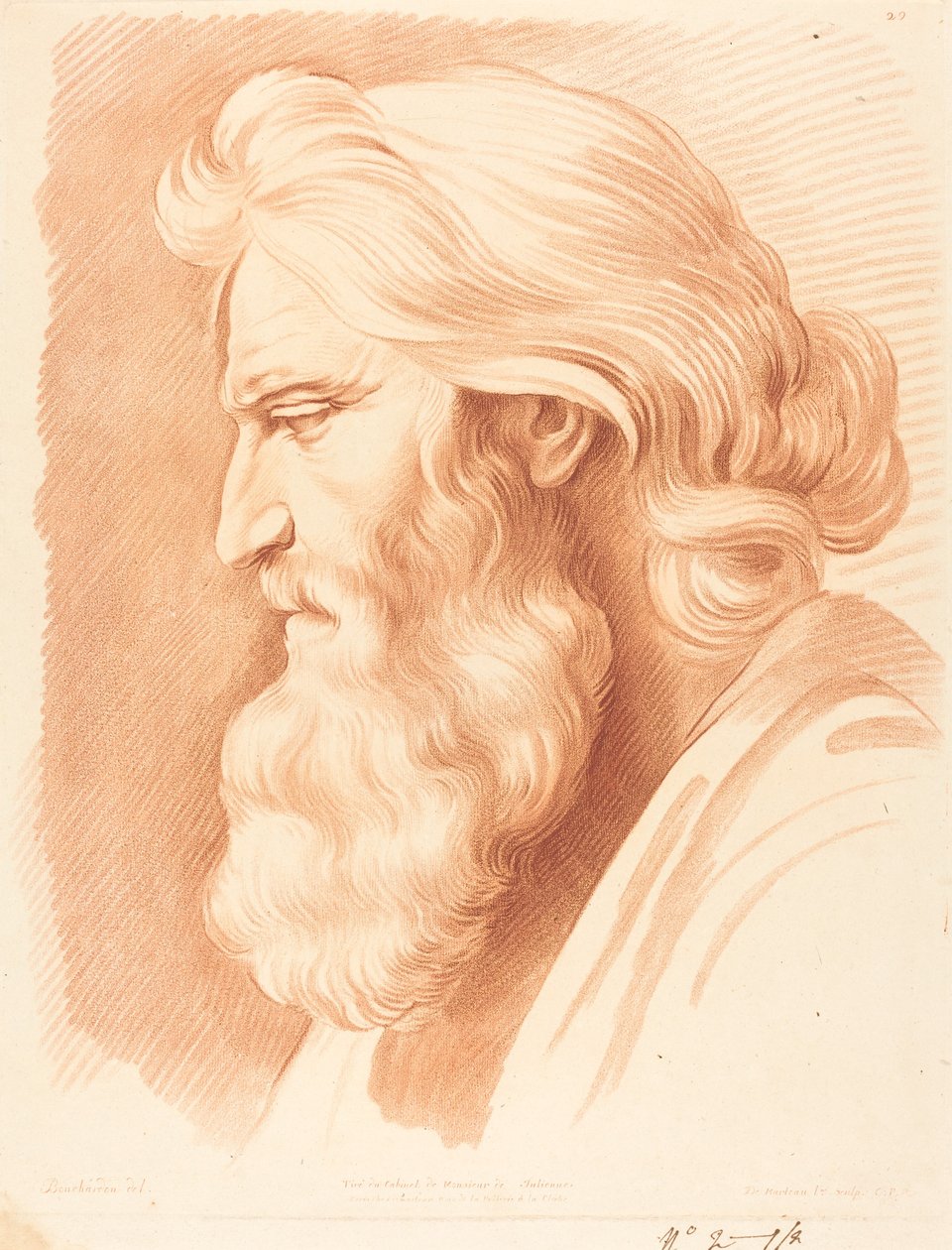 Saygıdeğer Bir Adamın Başkanı by Gilles Antoine Demarteau after Edme Bouchardon