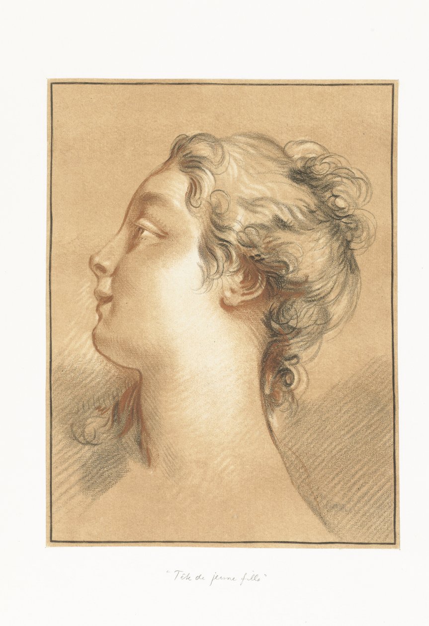 Bir kızın başı Tete de jeune fille by Gilles Demarteau