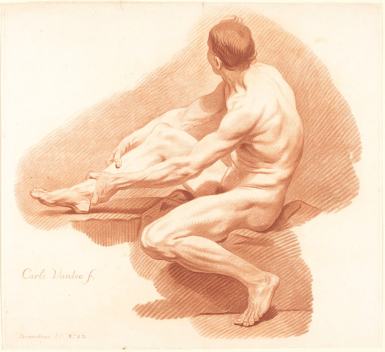 Akademi by Gilles Demarteau, the Elder after Carle Van Loo