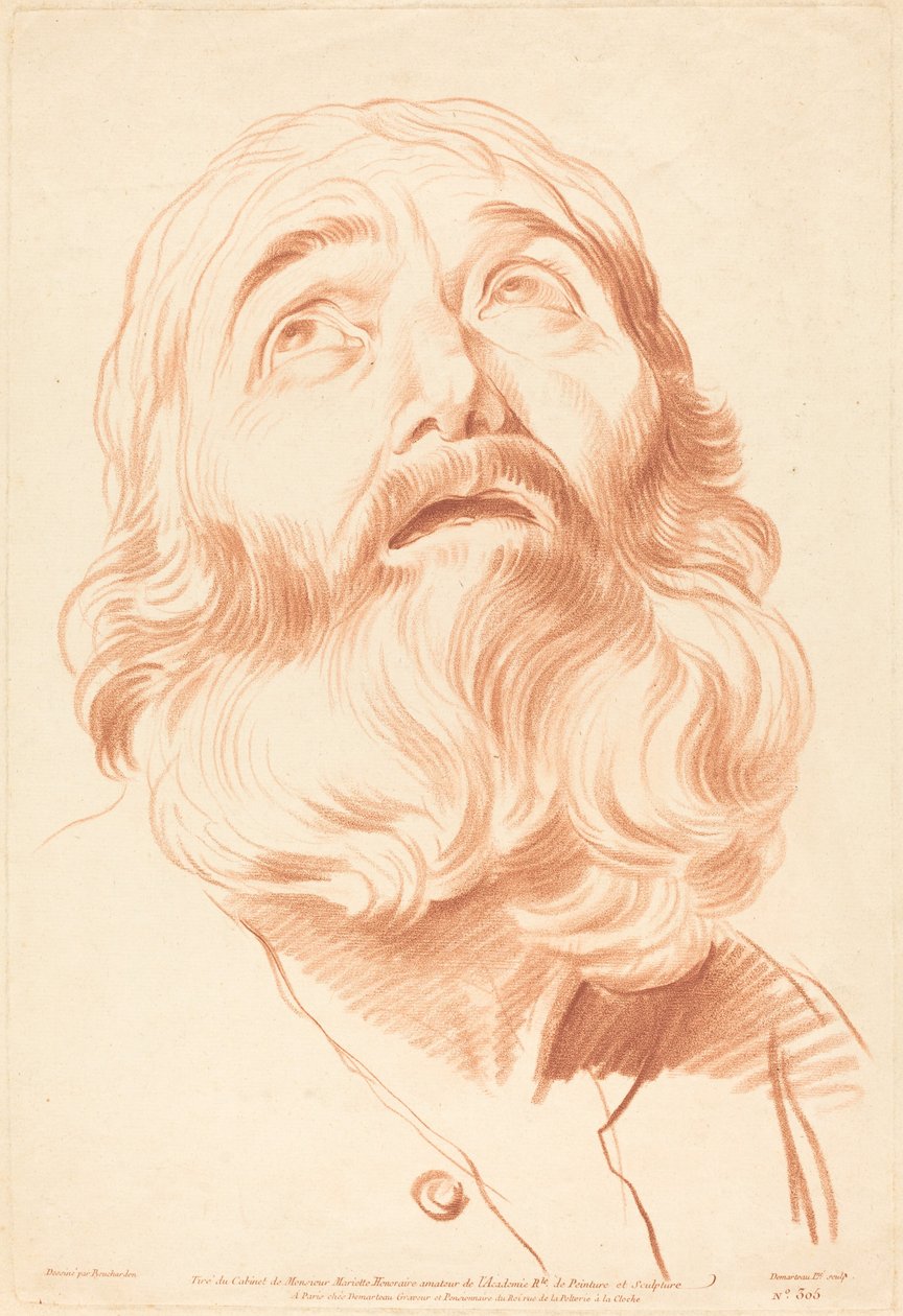 Bir Adamın Başı by Gilles Demarteau, the Elder after Edme Bouchardon