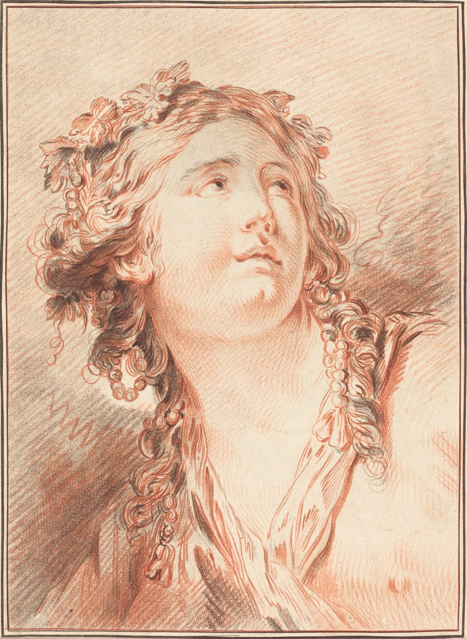 Genç Bir Kadının Başı by Gilles Demarteau, the Elder after Jean Baptiste Le Prince