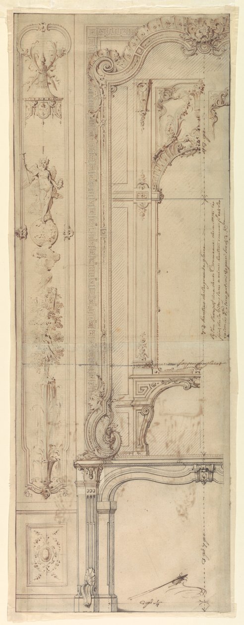 Hotel de Pomponne, Place des Victoires, Paris için Baca Mantelleri Tasarımları by Gilles Marie Oppenord