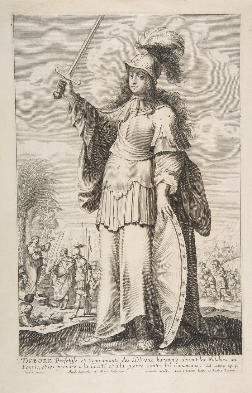 Deborah, 1647. Yaratıcılar: Gilles Rousselet, Abraham Bosse. by Gilles Rousselet and Abraham Bosse