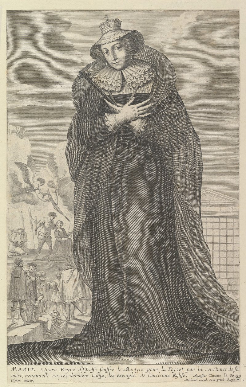 Marie Stuart, 1647. Yaratıcılar: Gilles Rousselet, Abraham Bosse. by Gilles Rousselet and Abraham Bosse