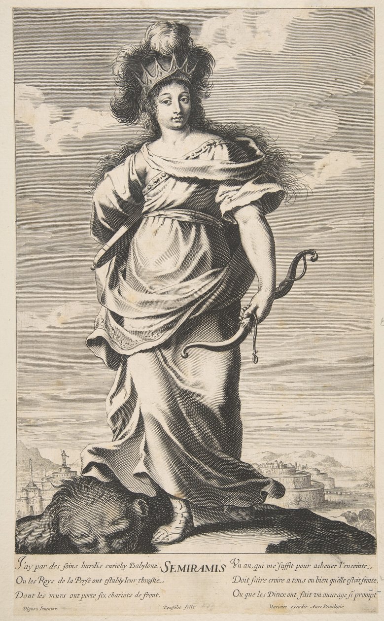 Semiramis, yaklaşık 1639-40. Yaratıcılar: Gilles Rousselet, Abraham Bosse. by Gilles Rousselet and Abraham Bosse
