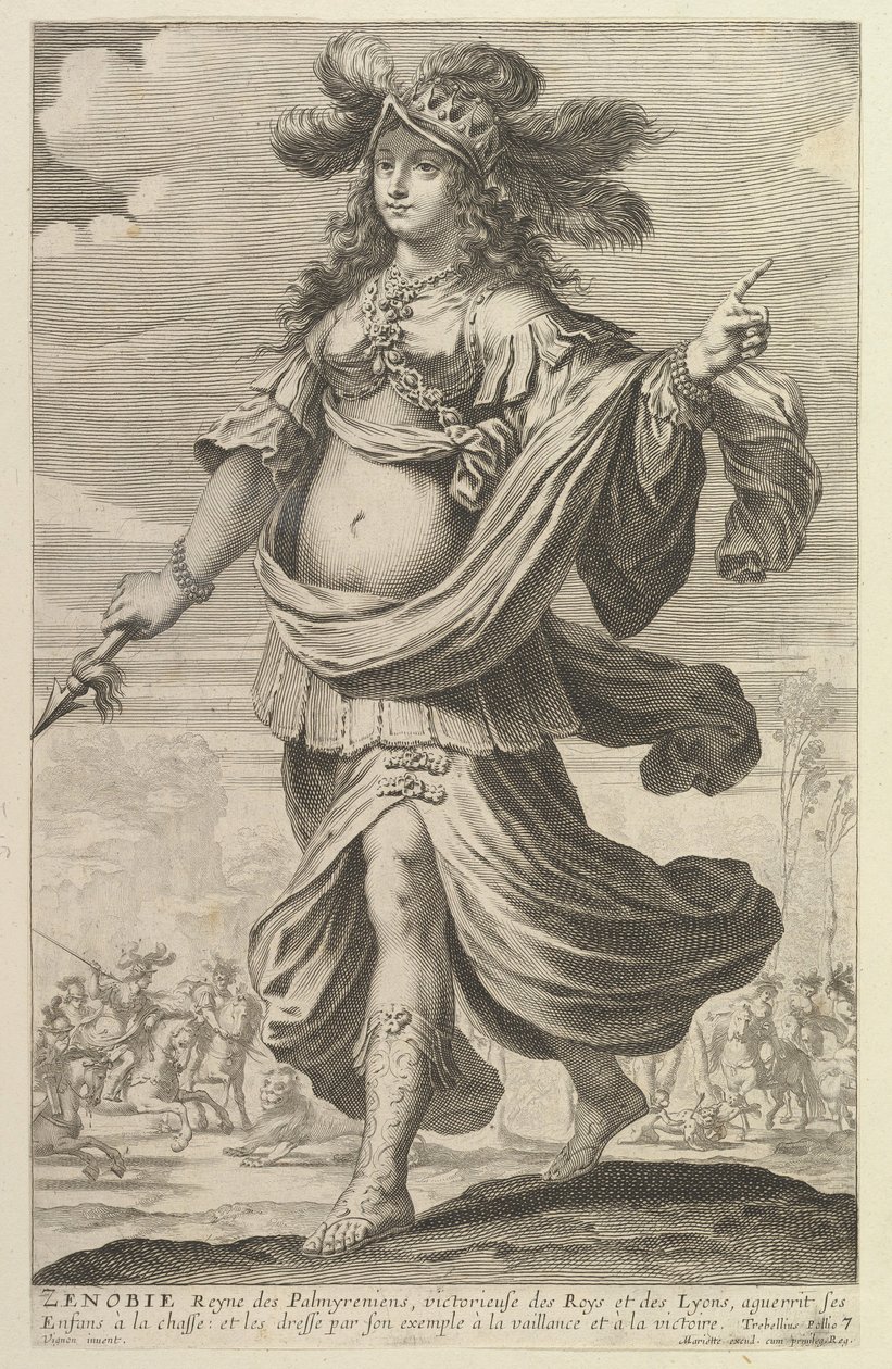 Zenobia, 1647. Yaratıcılar: Gilles Rousselet, Abraham Bosse. by Gilles Rousselet and Abraham Bosse