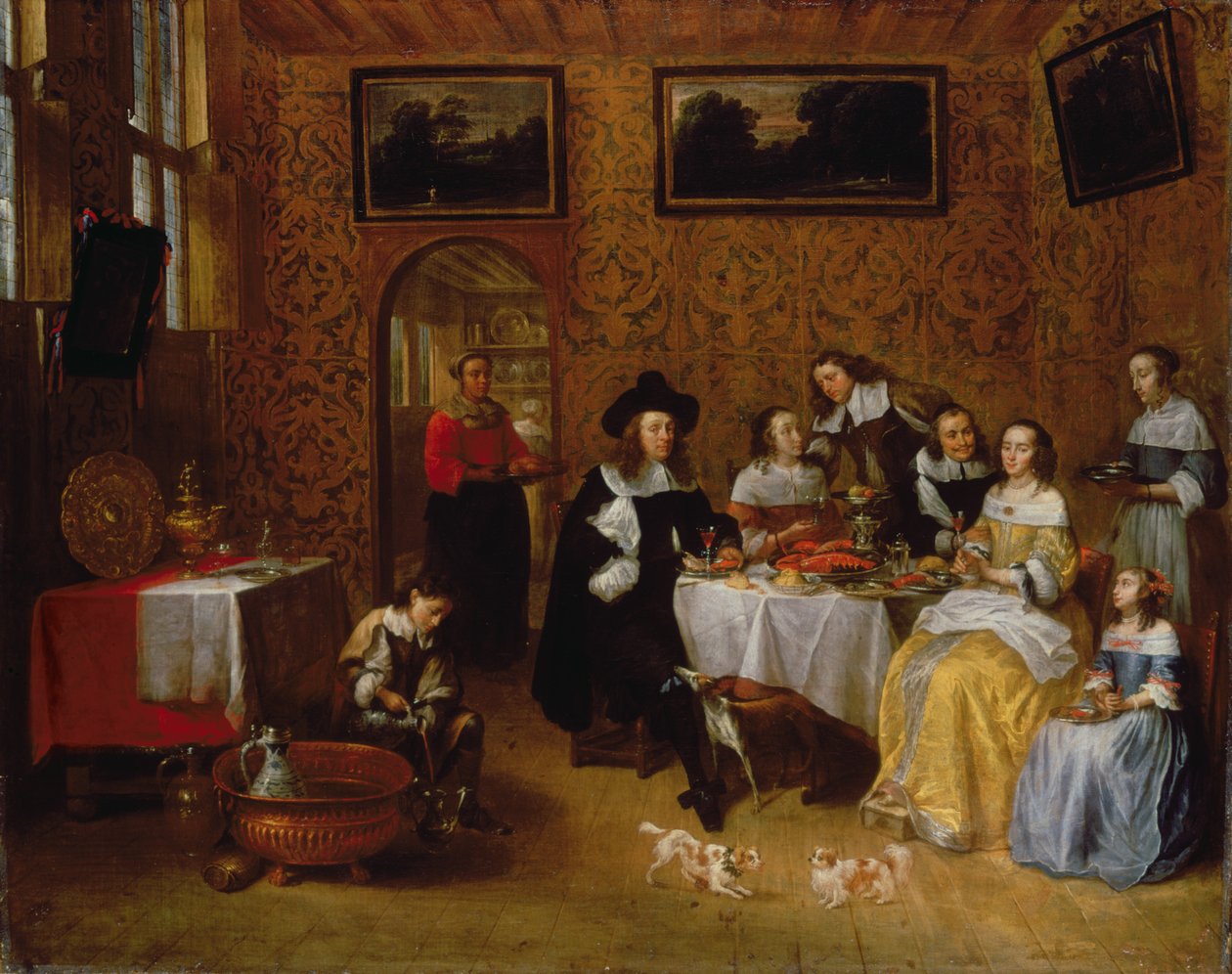 Asil Bir Aile Yemeği by Gillis van Tilborgh the younger
