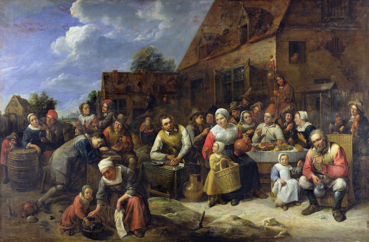 Köy Ziyafeti by Gillis van Tilborgh the younger