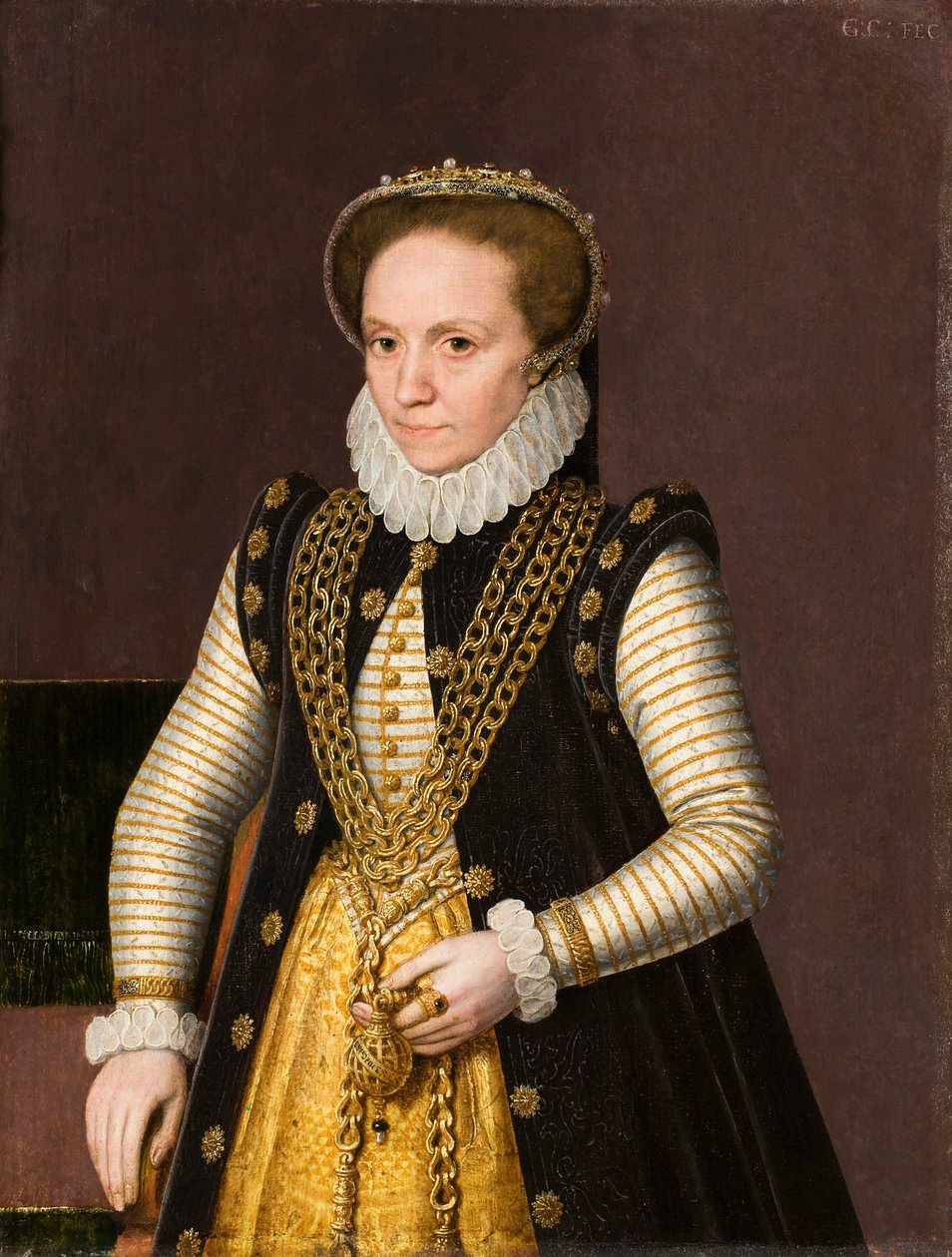 Bilinmeyen bir soylu kadının portresi, 1575. by Gillis Claeissens