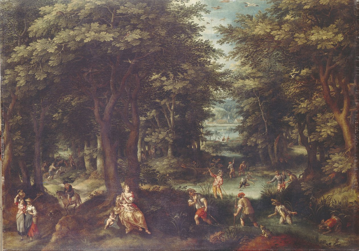 Leto ve Lykia Köylüleri ile Manzara by Gillis van Coninxloo