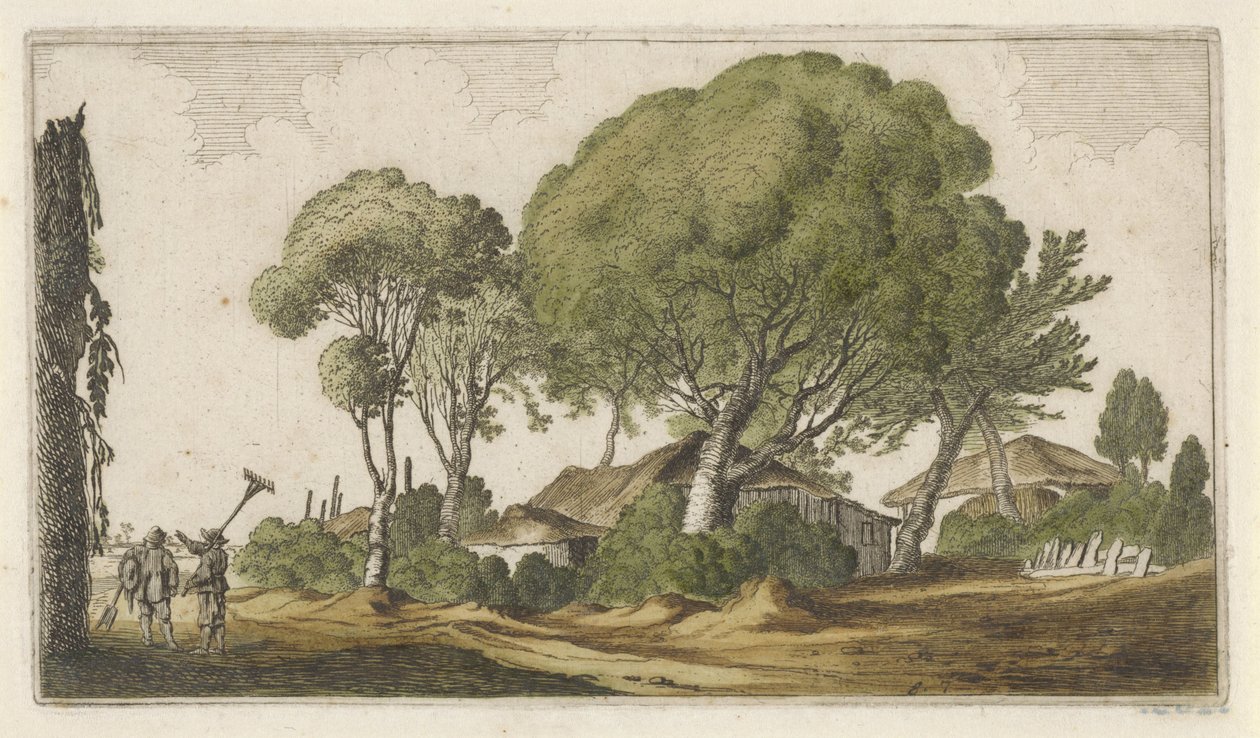 Ağaçlar arasındaki çiftlikler On iki manzara (dizi başlığı) by Gillis van Scheyndel (I)
