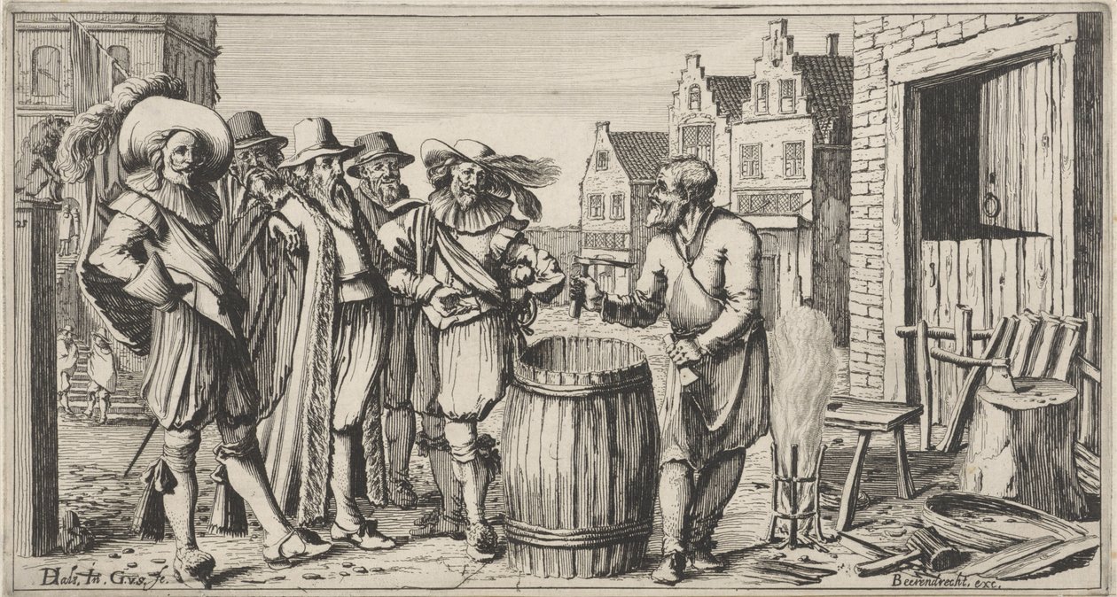 Cooper atölyesinin önünde by Gillis van Scheyndel (I)