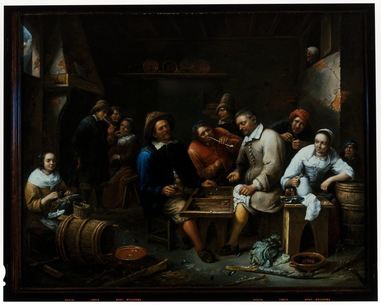 Bir Tavernanın İç Kısmında Tavla Oyuncuları by Gillis van Tilborgh