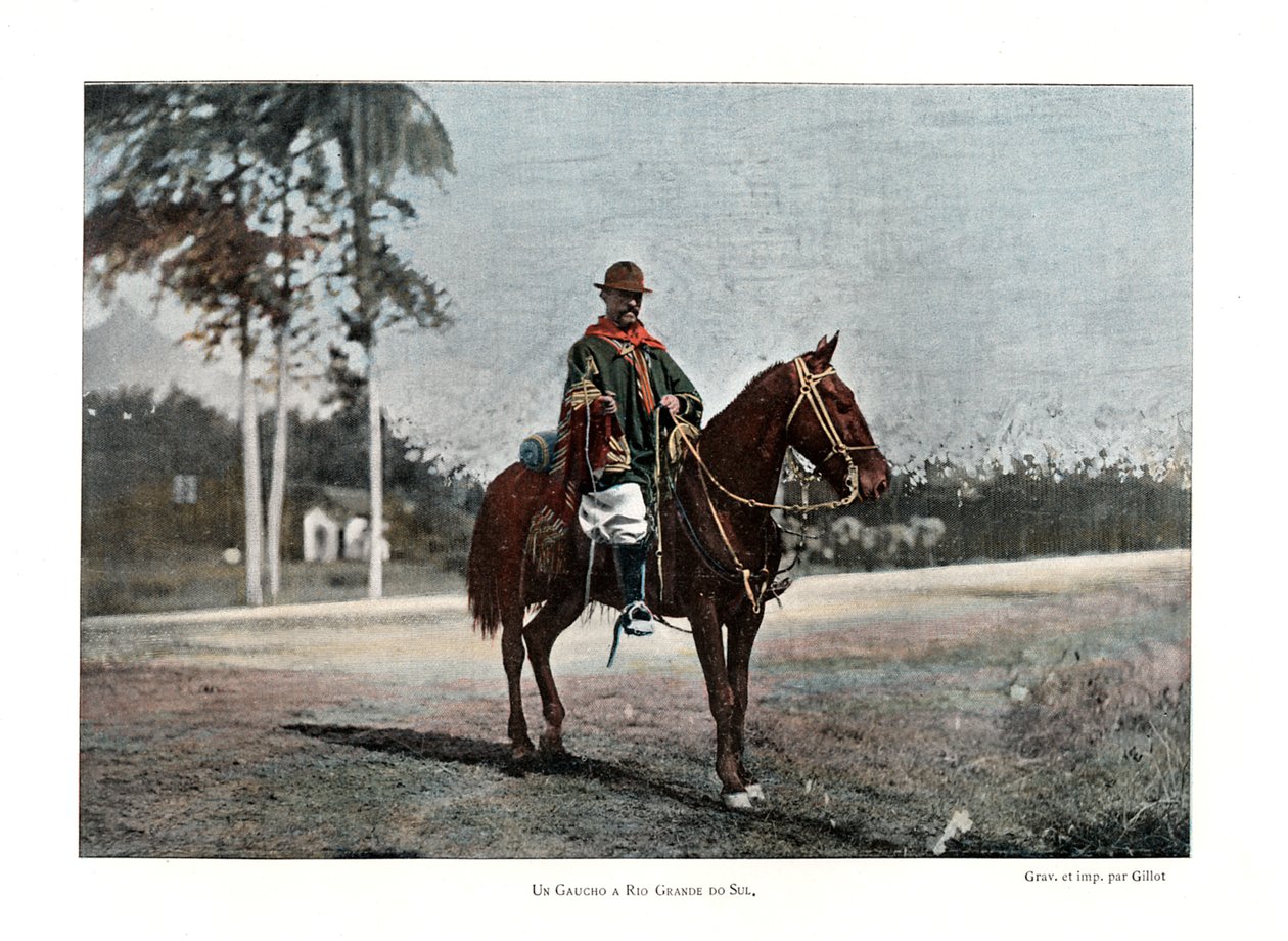 Sığır çobanı, Rio Grande do Sul, Brezilya, 19. yüzyıl by Gillot