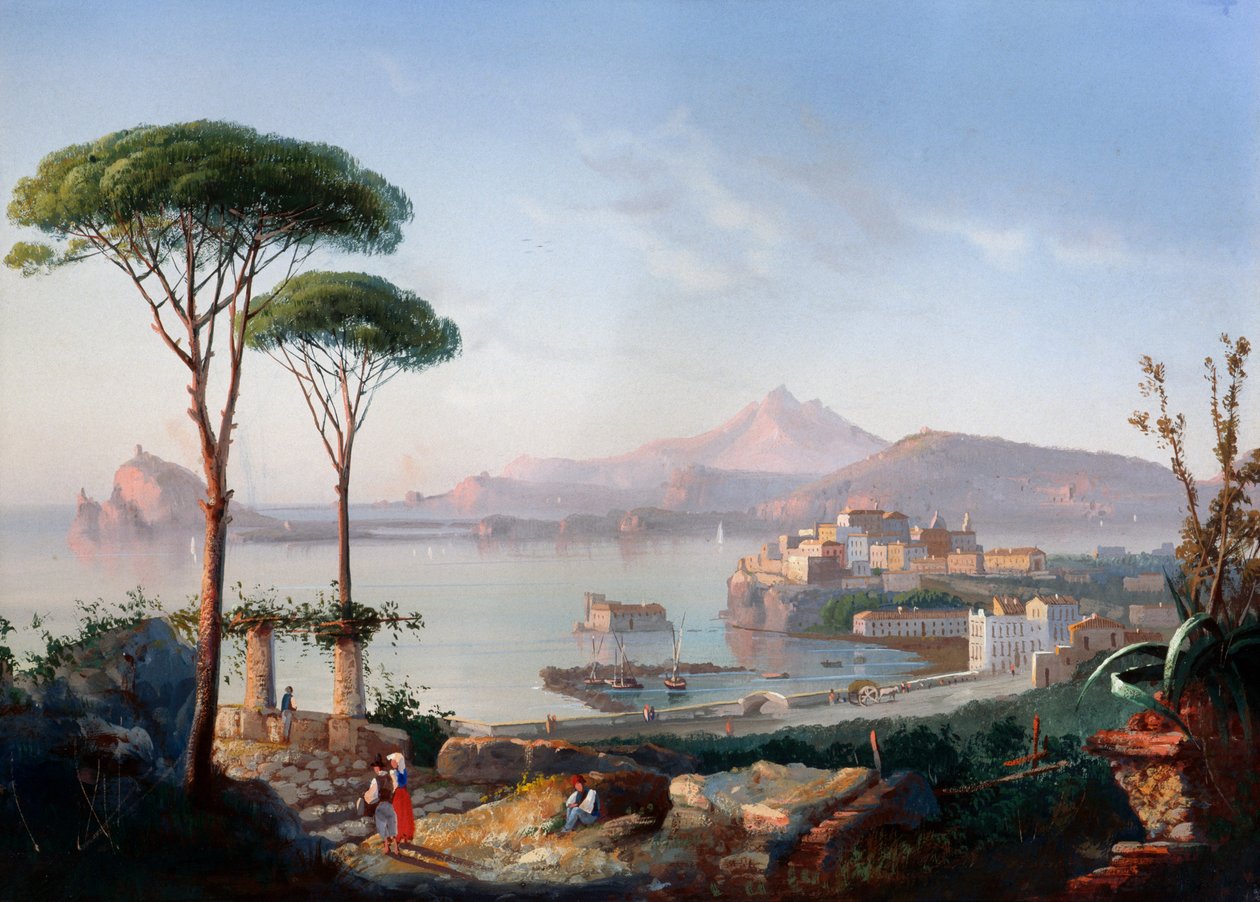 Arka planda Capo Miseno ve Ischia ile Pozzuoli Körfezi