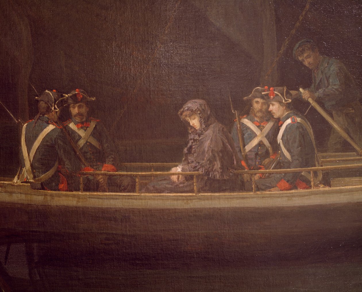 Luisa Sanfelice, 2 Eylül'de Palermo'dan Napoli'ye naklediliyor by Gioacchino Toma