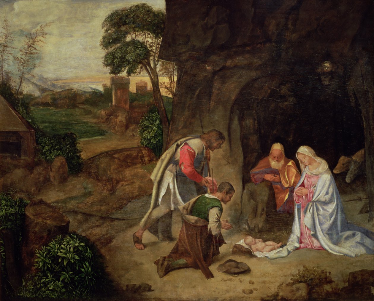 Çobanların Hayranlığı, 1510 (panel) by Giorgio Giorgione