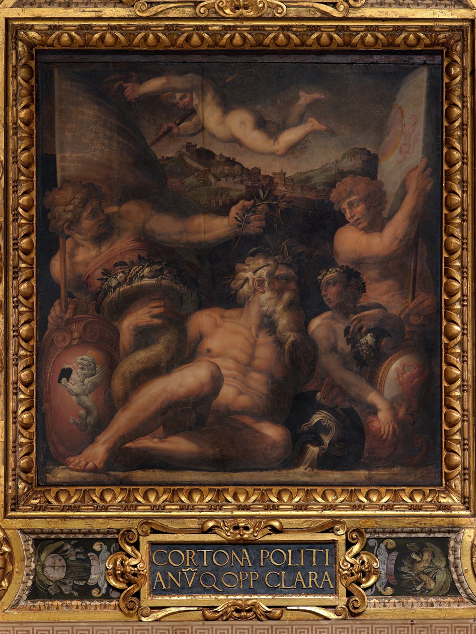 Cortona ve Montepulciano Alegorisi by Giorgio Vasari