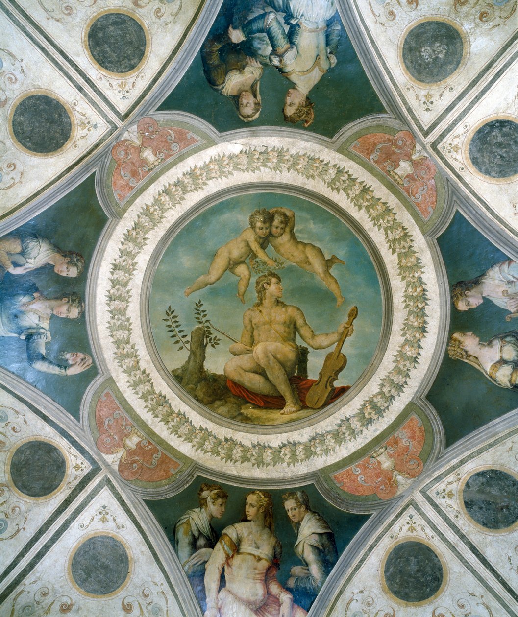 Apollo ve evli aşkın alegorisi, Camera di Apollo by Giorgio Vasari