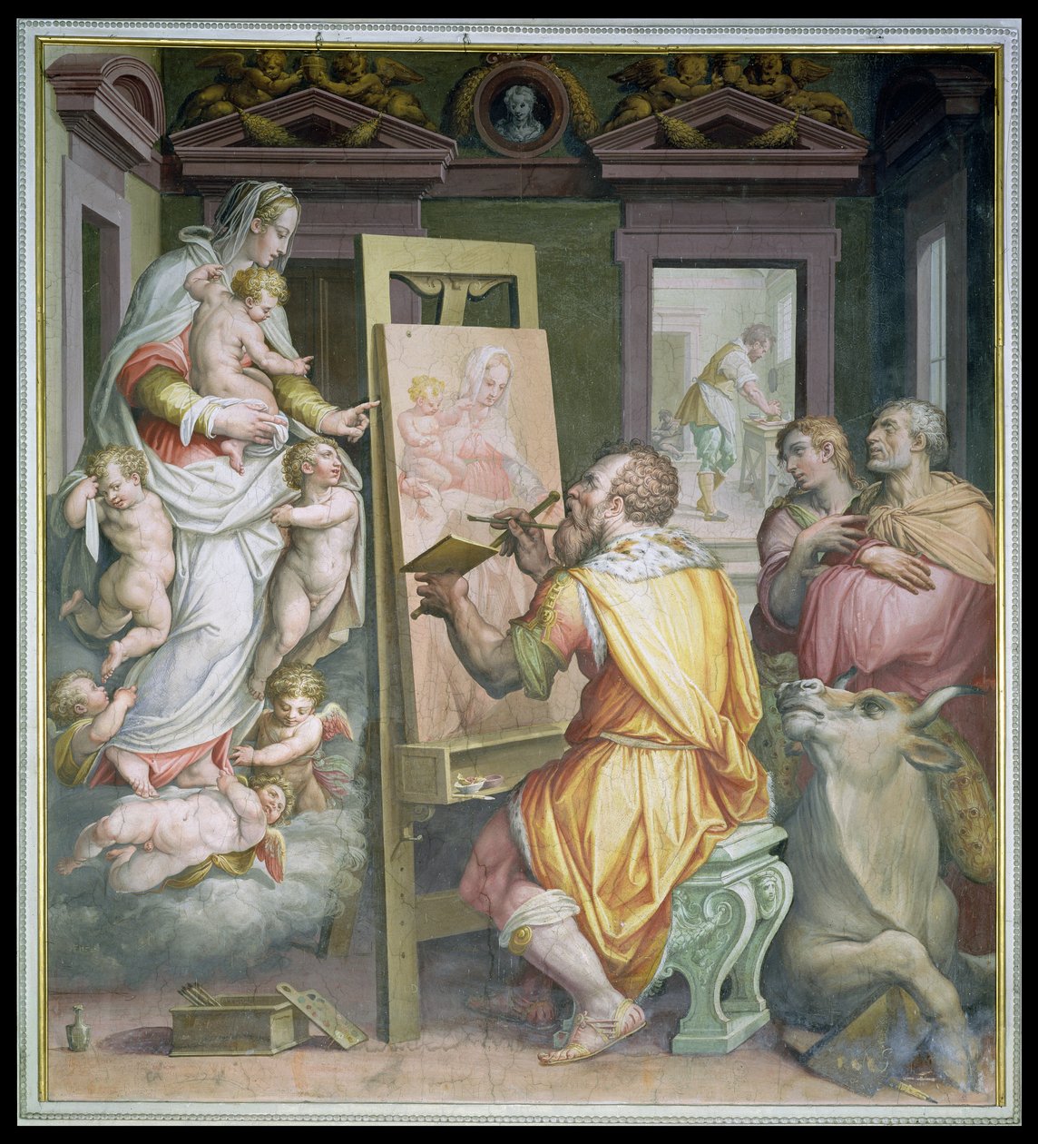 St.Luke Bakire Tablosu by Giorgio Vasari