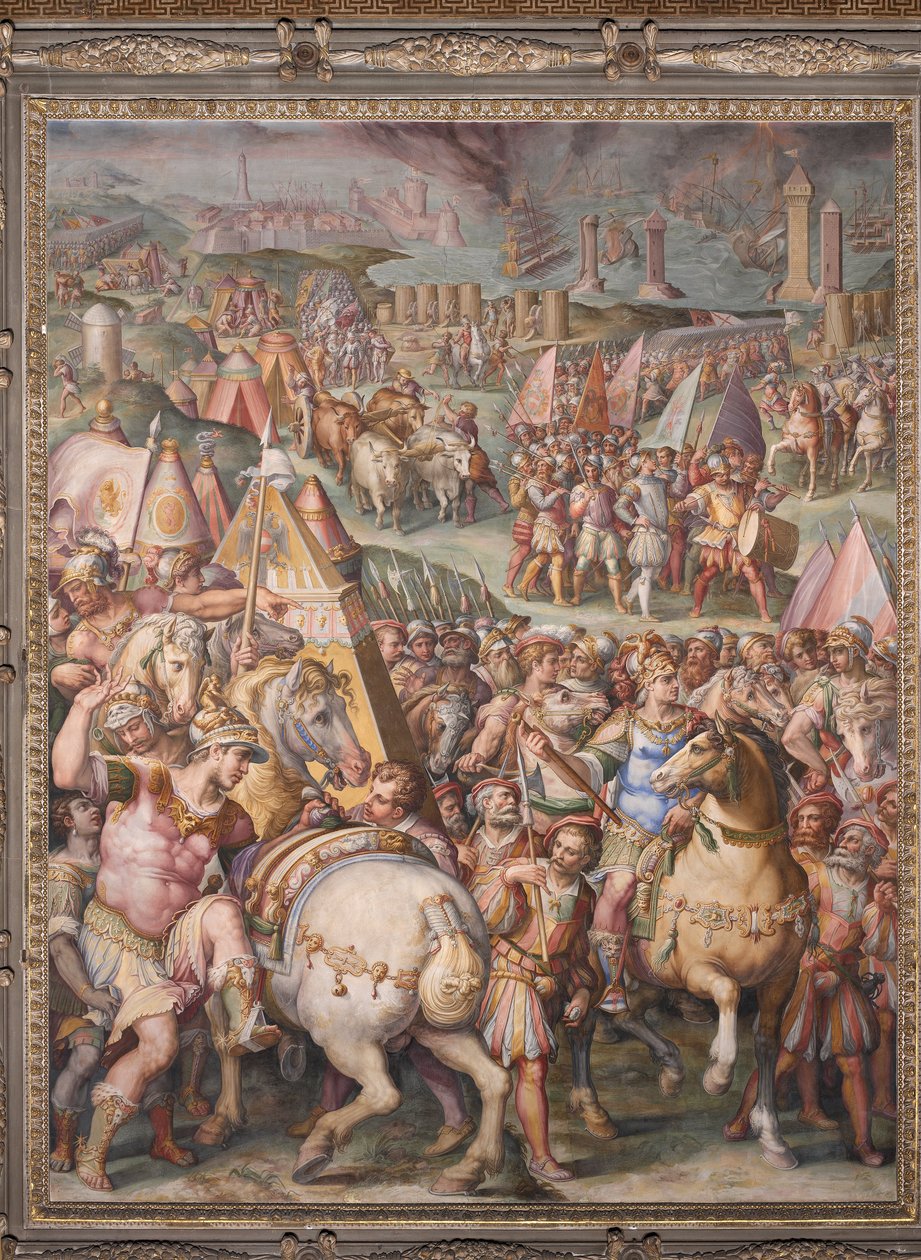 The emperor Massimiliano lifts the siege from Livorno  by Giorgio Vasari