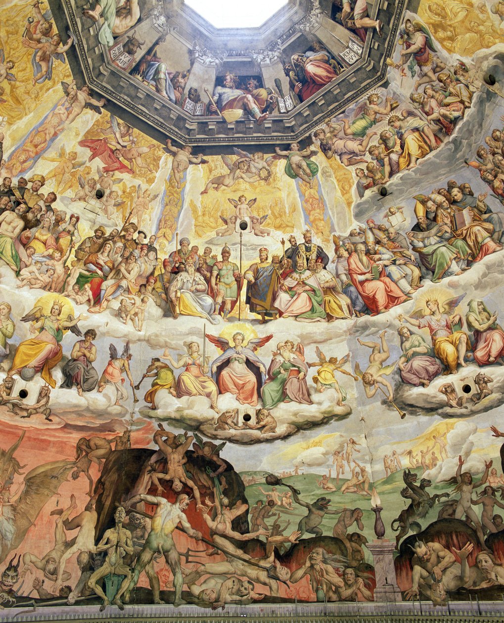Son Yargı, Duomo kubbesinden detay, 1572-79 by Giorgio Vasari