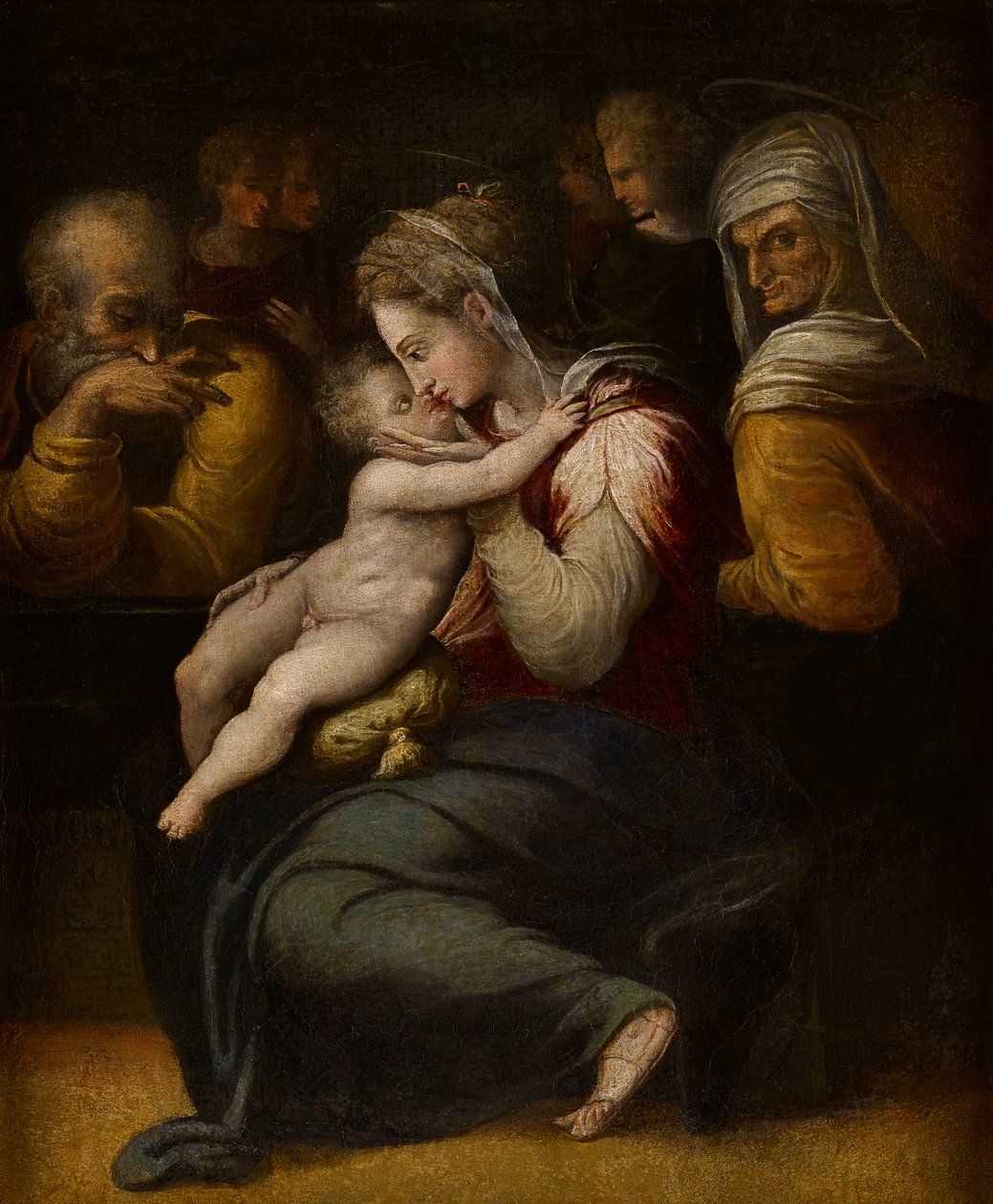 Kutsal Aile, c.1540 (tuval üzerine yağlı boya) by Giorgio (attr.to) Vasari